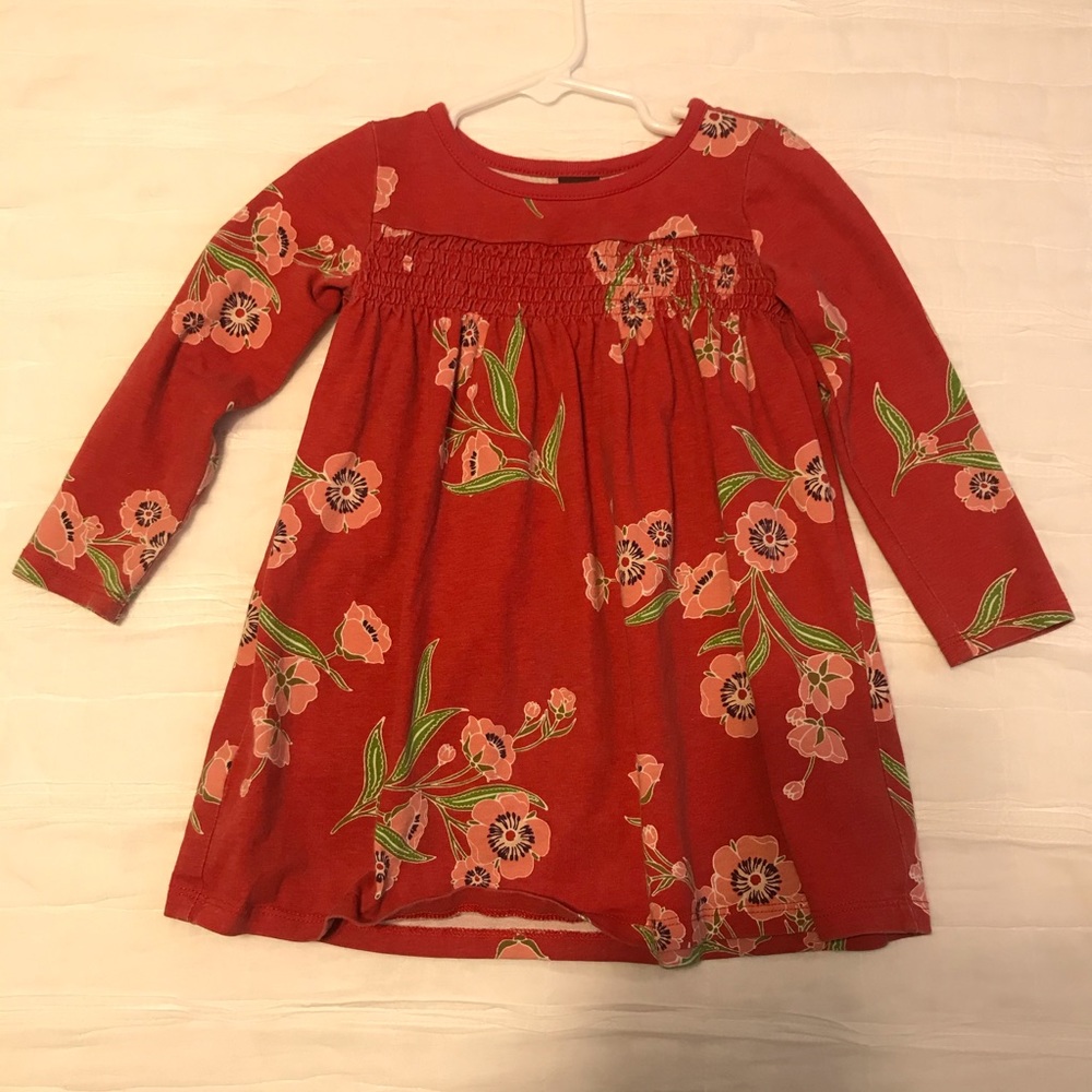 Red Floral Tea Collection Dress